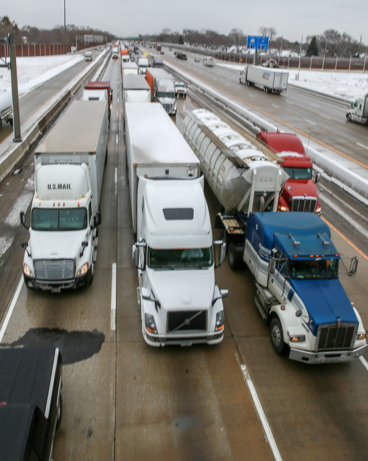 Truck crash on I-94